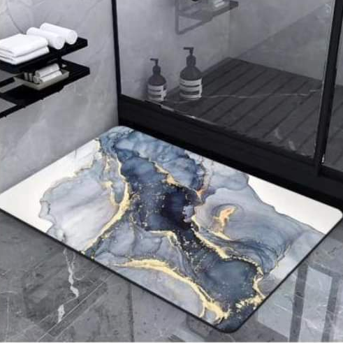 Rubber bottom bathroom mats