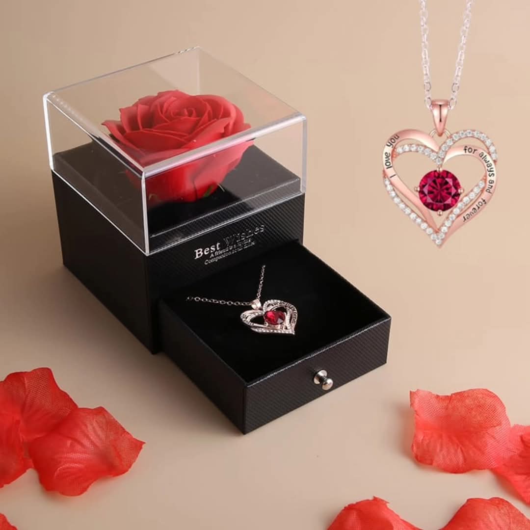 Heart shaped Necklace Gift set