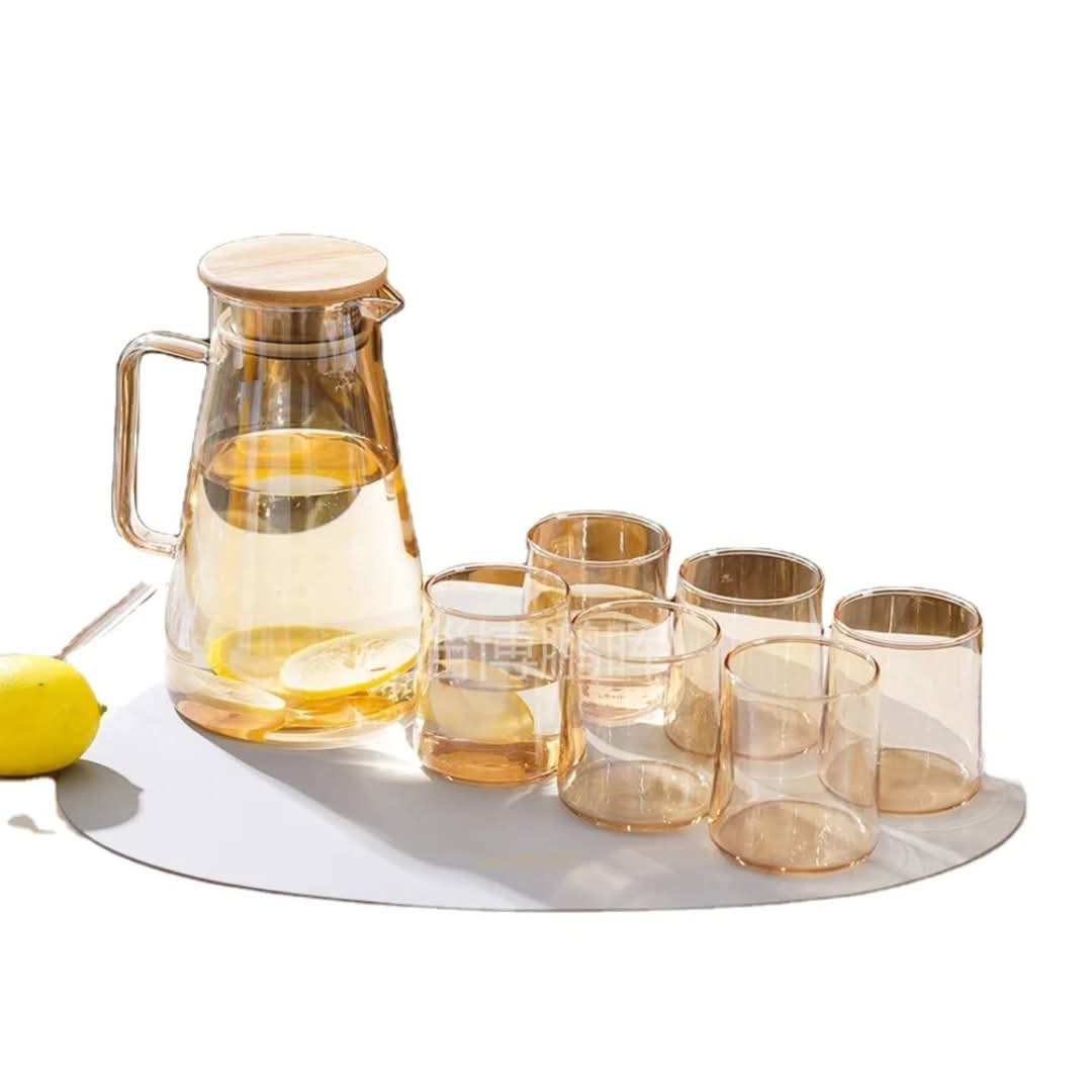 7pcs set Gold water set
