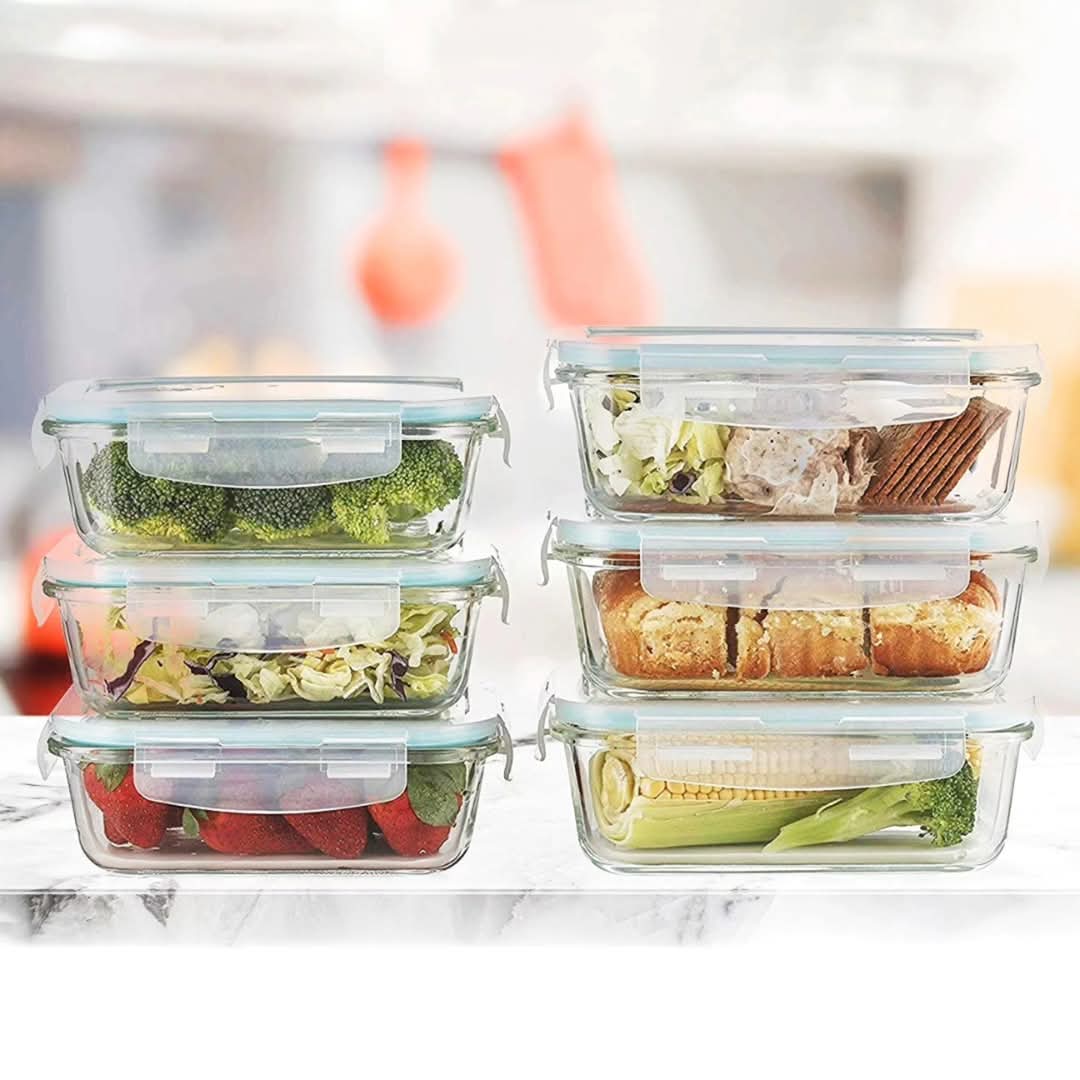 Glass Containers Set 3pcs