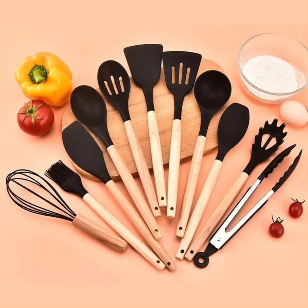 12 Pcs Silicone spoon set