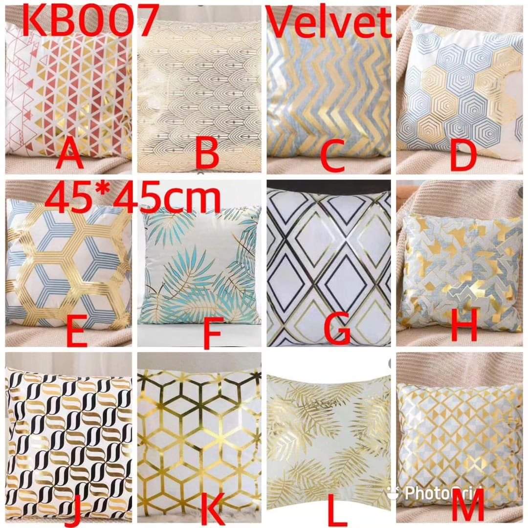 Assorted throw pillow cases
