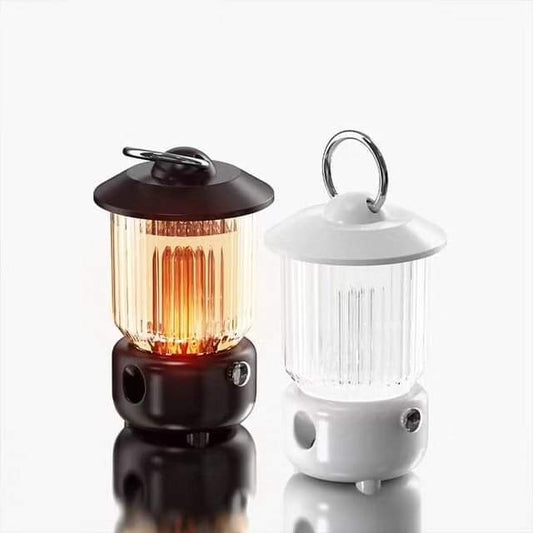 Rechargeable retro lamp with cool mist humidifier