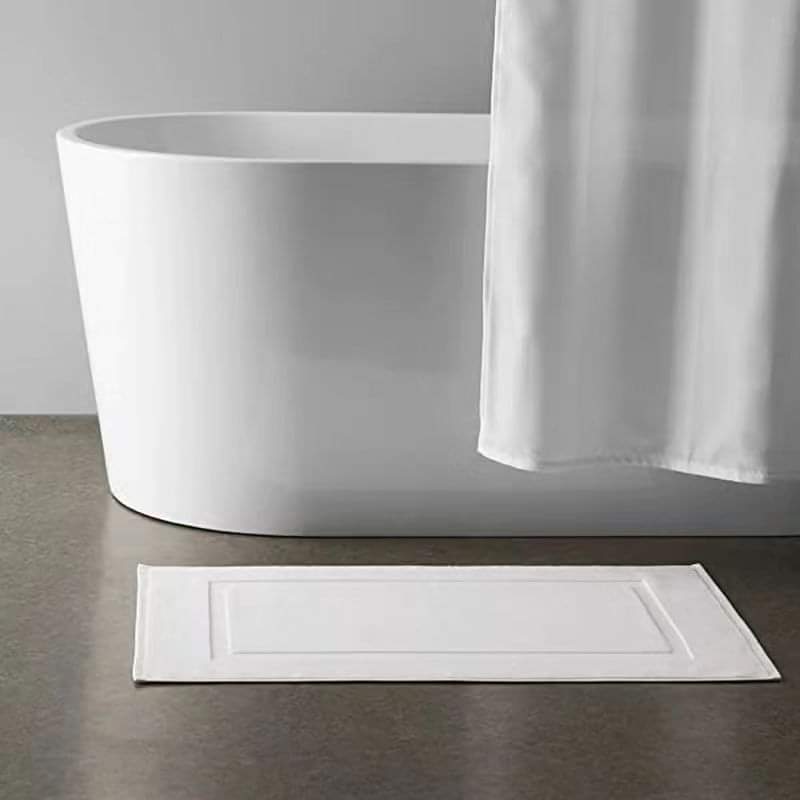 Luxury White Cotton Bath Mat