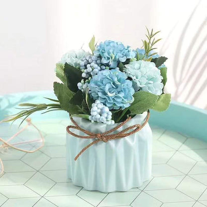 Creative hydrangea flower bouquet