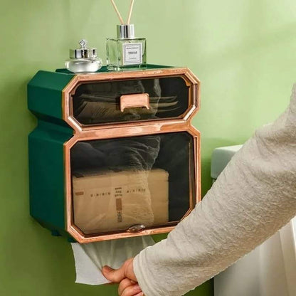 Wall mount Toilet paper Holder With a drawer