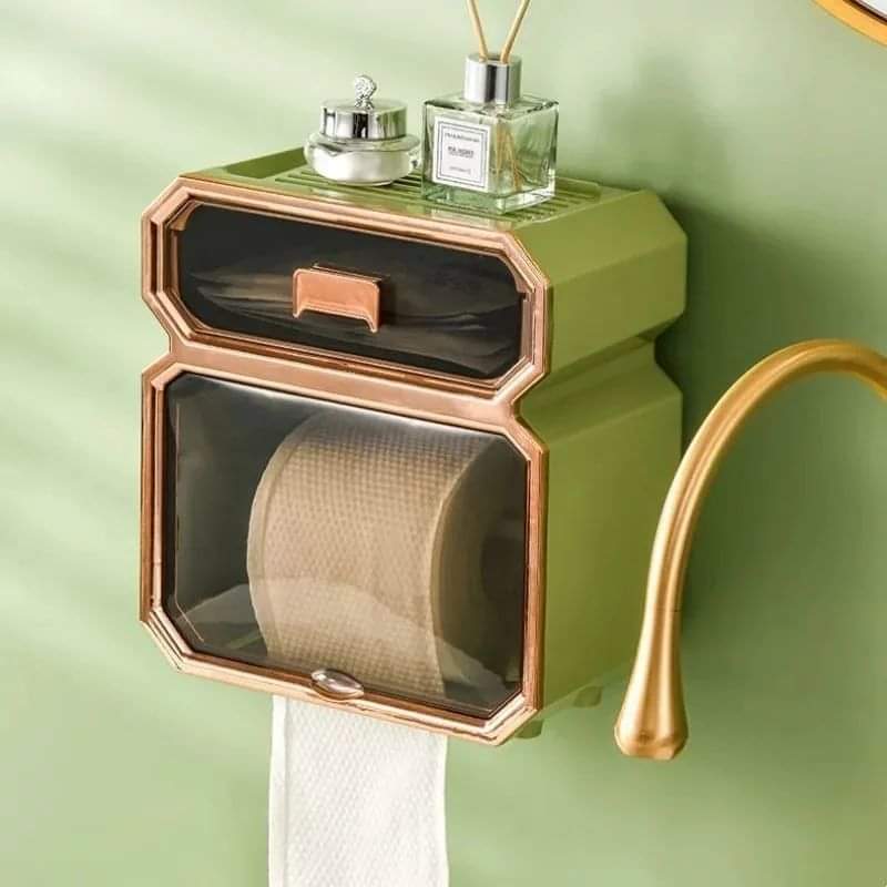 Wall mount Toilet paper Holder With a drawer