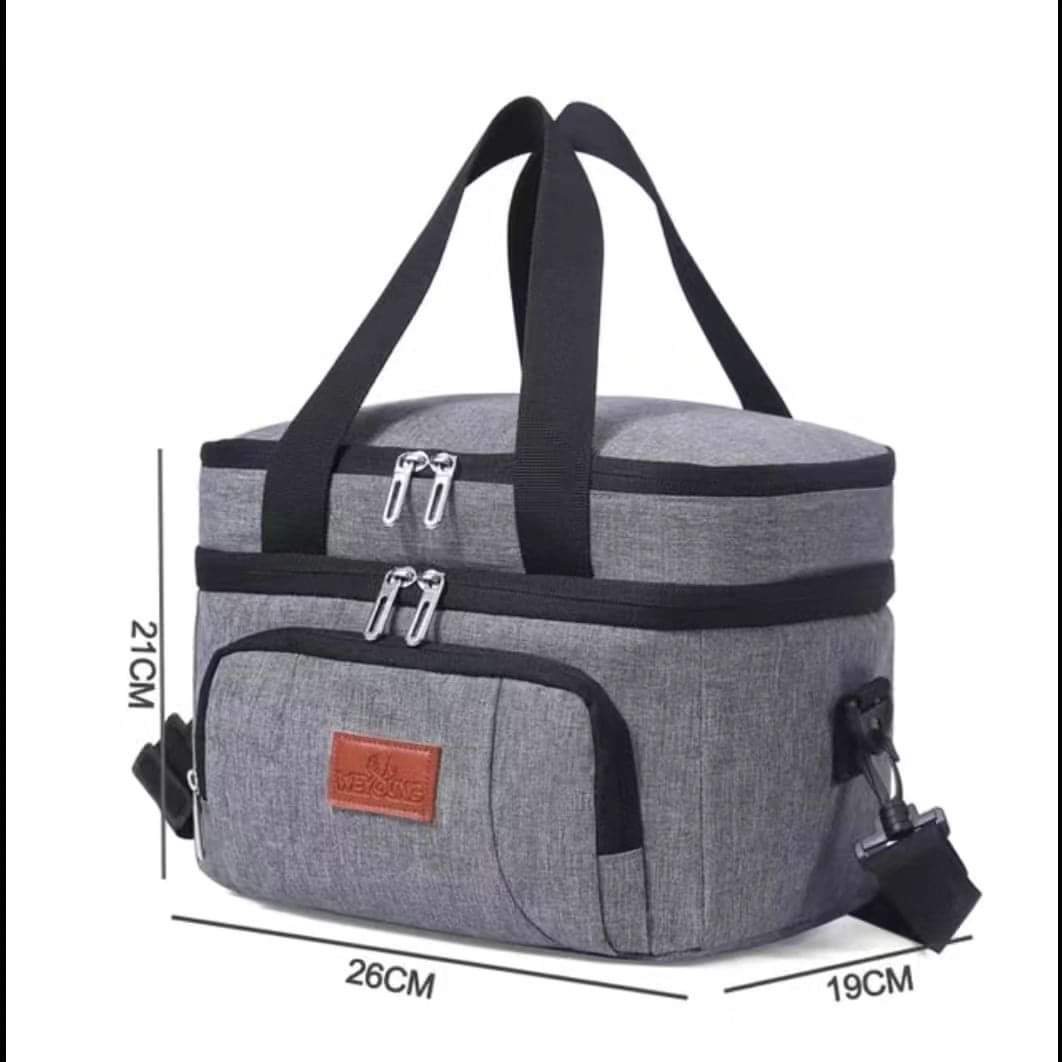Double Layer Insulated Lunch Bag