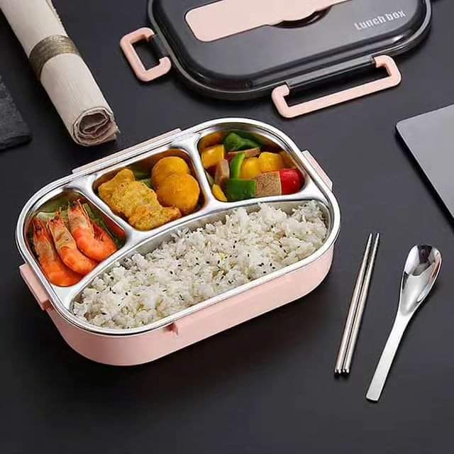 4 Grid Stainless Steel Lunch Box