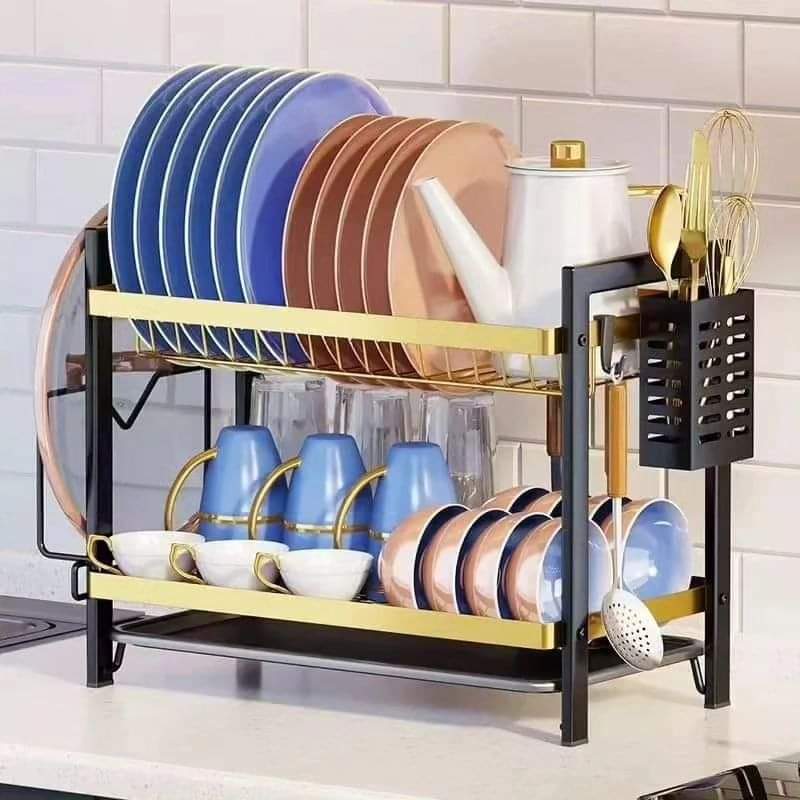 2Tier Golden Dish Rack