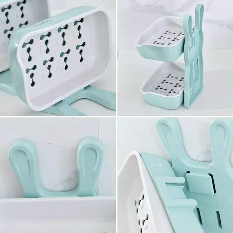 Double Soap Holder With Adhesive Sticker