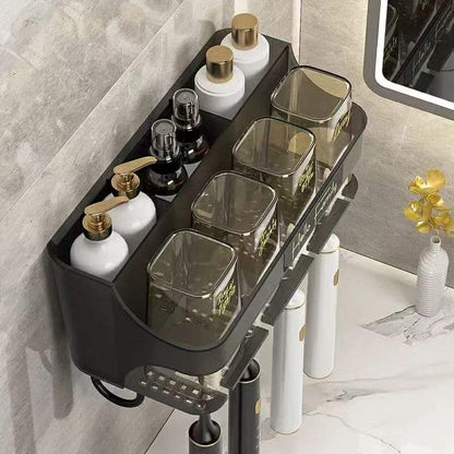 Toothbrush Holder /Toothpaste Dispenser With 3 Cups