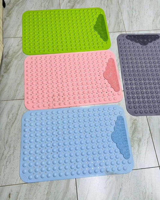 Non-Slip Bath Mat with Foot Scrubber