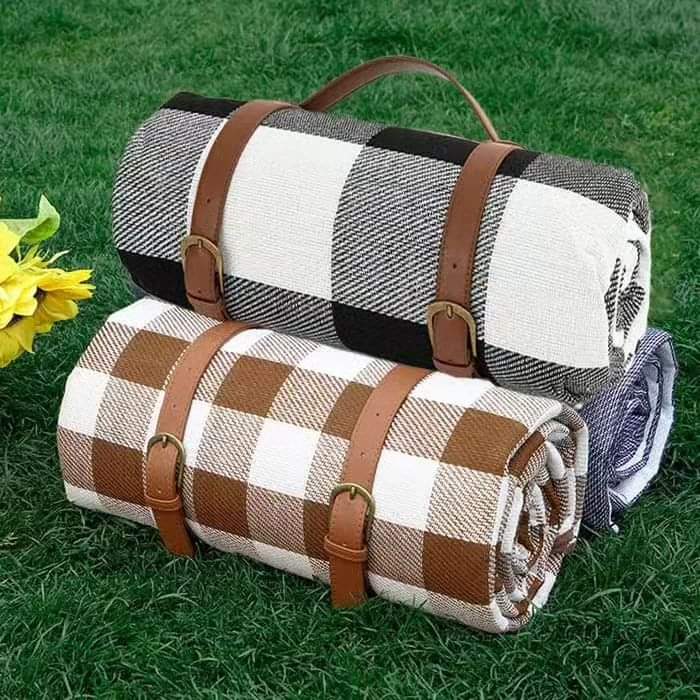 Leather Handle Picnic /outdoor Camping Waterproof Extra Large Picnic Blanket Rug