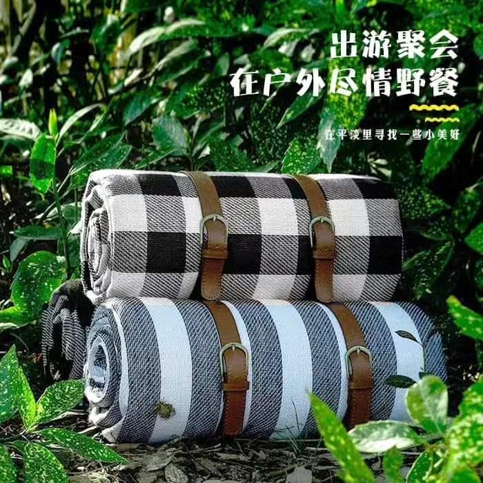 Leather Handle Picnic /outdoor Camping Waterproof Extra Large Picnic Blanket Rug