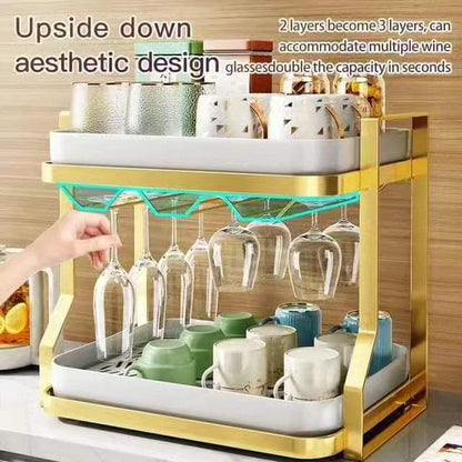 2 Tier Drying Rack With Drip Tray