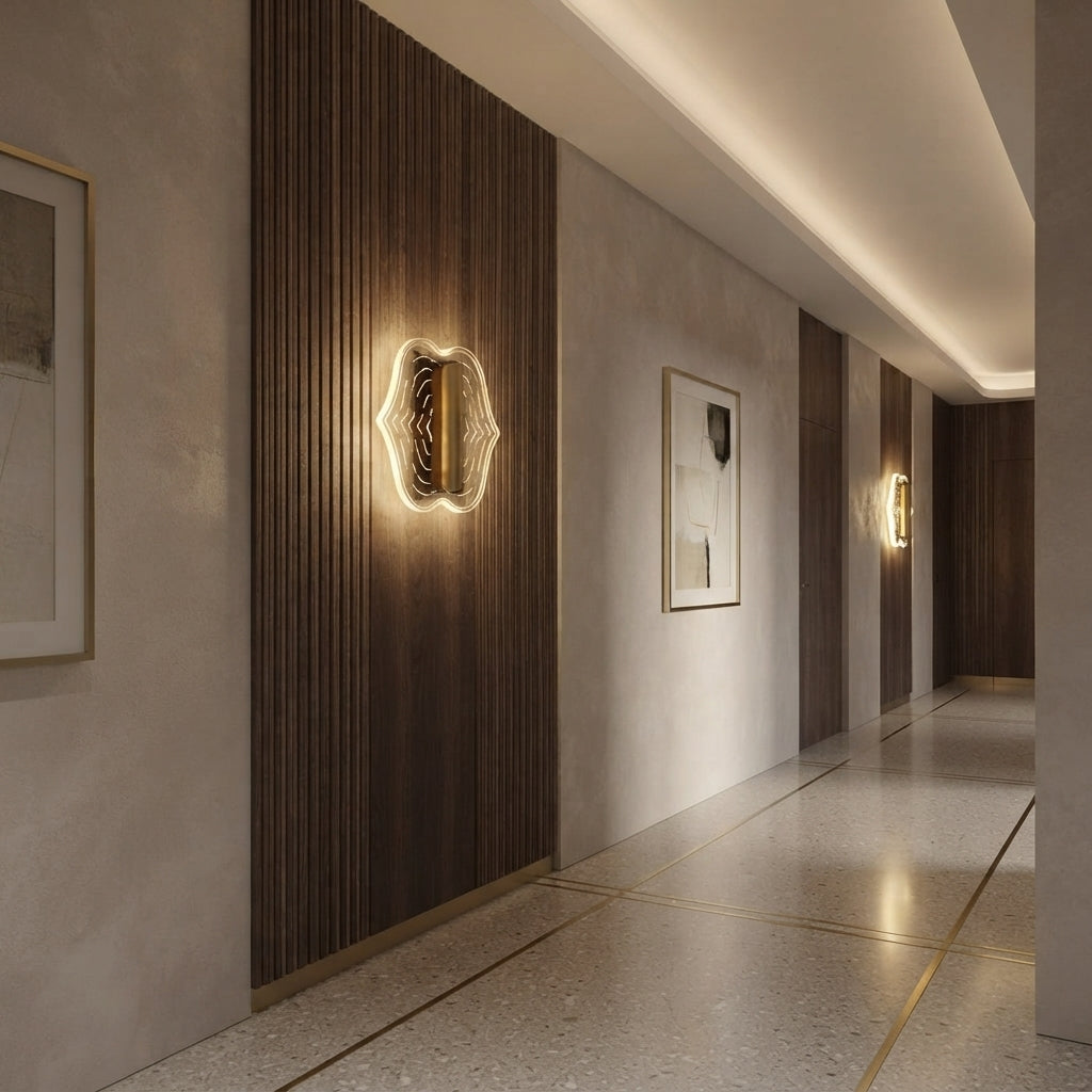 Black and Gold LED Decorative Indoor Wall Light 6W 3000K Warm White LL 2638-20-BK-WW