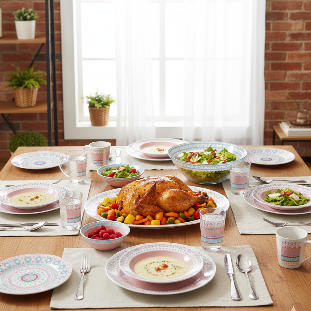 Luminarc Simply Vibesoft 46-Piece Dinner Set -X2977