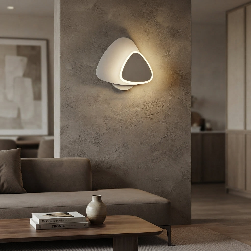Tri-Colour Changeable Triangular LED Wall Light 6W WH 2015-TC