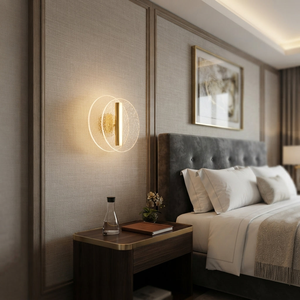 7W LED Indoor Wall Lamp with Overlapping Circular Design WH 2604-20-GO-WW