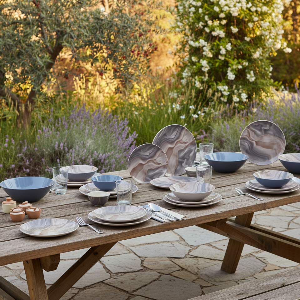 Luminarc Simply Marbreeze 25-Piece Dinner Set -X2336