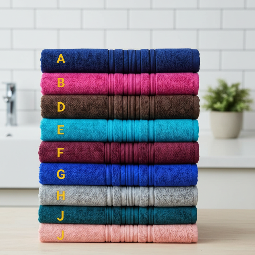 Large 100% cotton Push Premier bath towel in soft, absorbent fabric