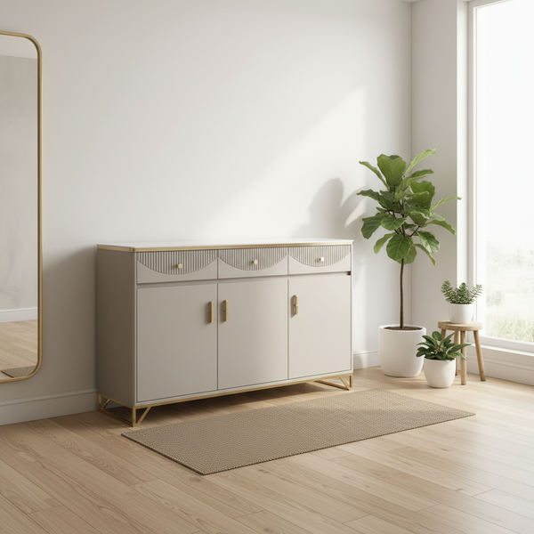 Multi functional shoe rack storage cabinet for entryway and living room use with large capacity and clean storage design