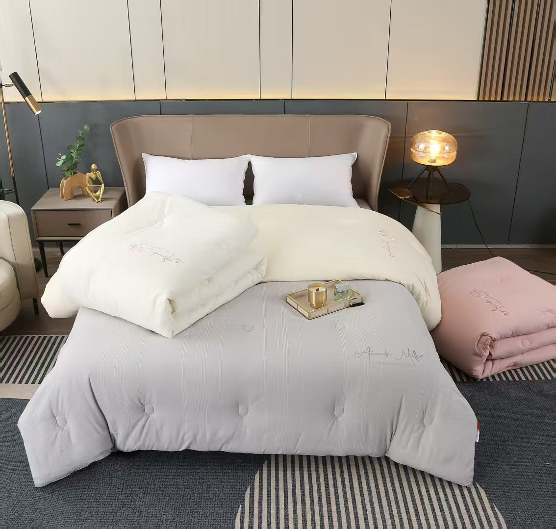 Grey: 6×6 soya bean filled duvet in grey, A+ quality bedding available in Nairobi, Kenya.
Cream: 6×6 soya bean filled duvet in cream, A+ quality bedding available in Nairobi, Kenya.