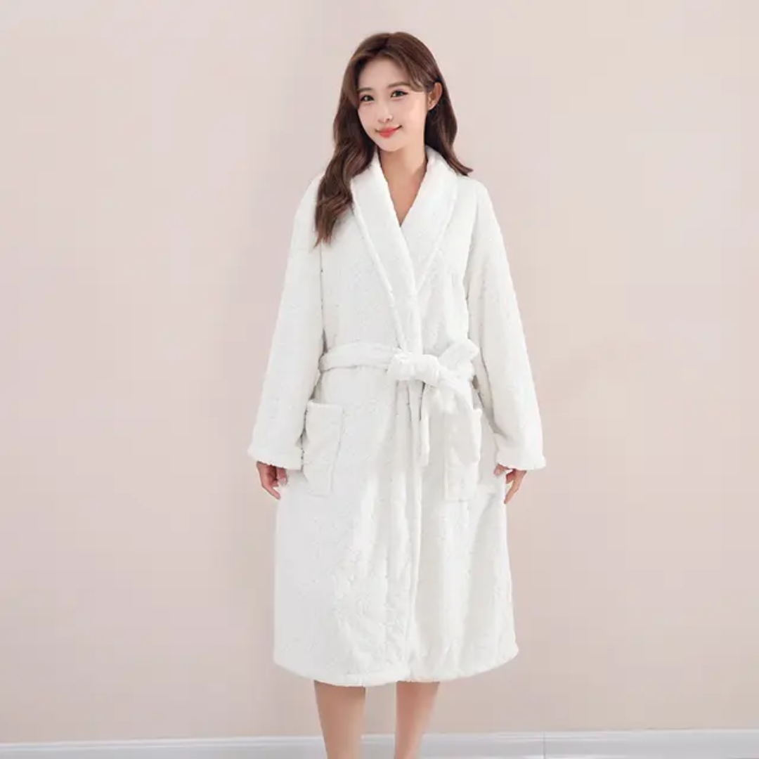 Hooded Fleece Bathrobe
