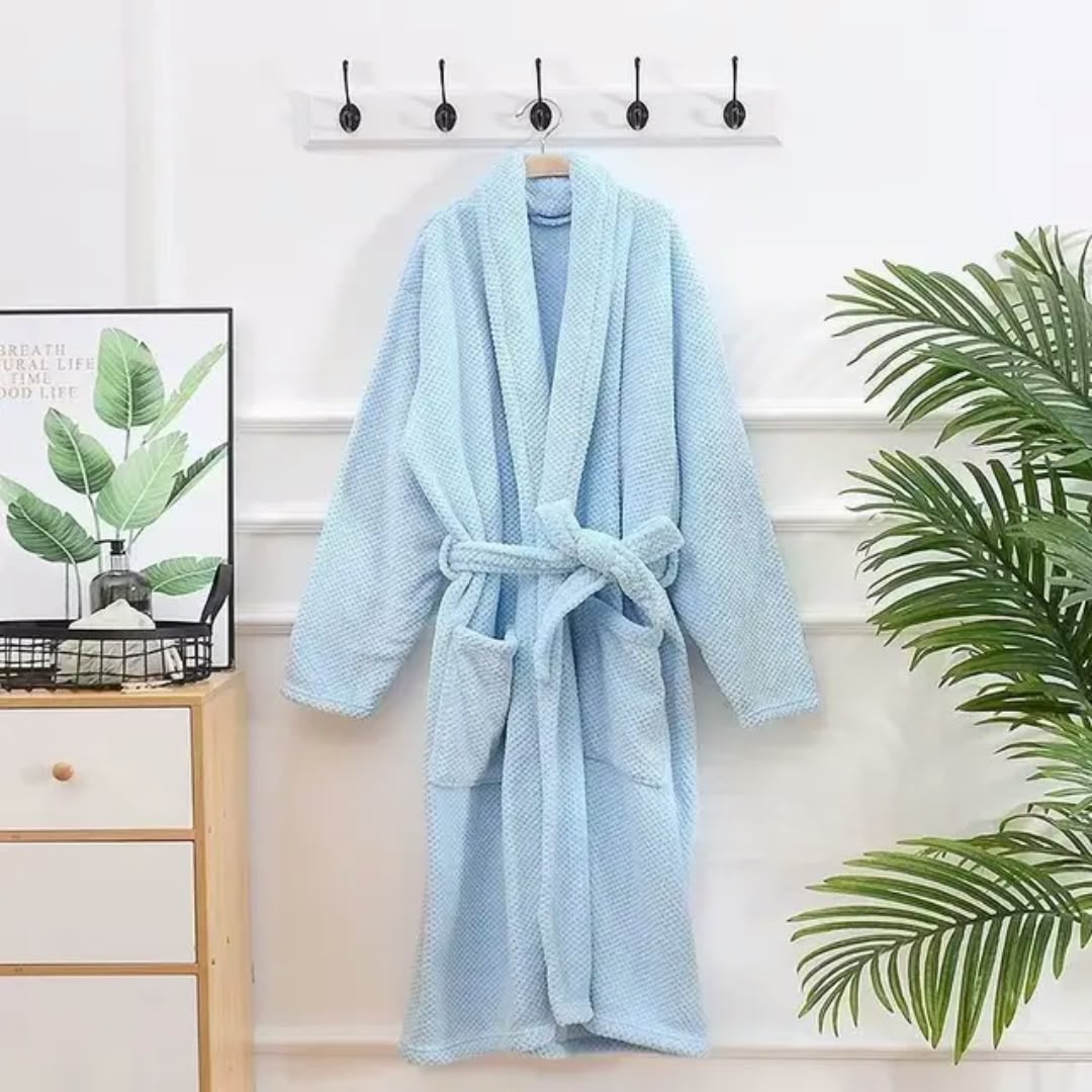 Hooded Fleece Bathrobe