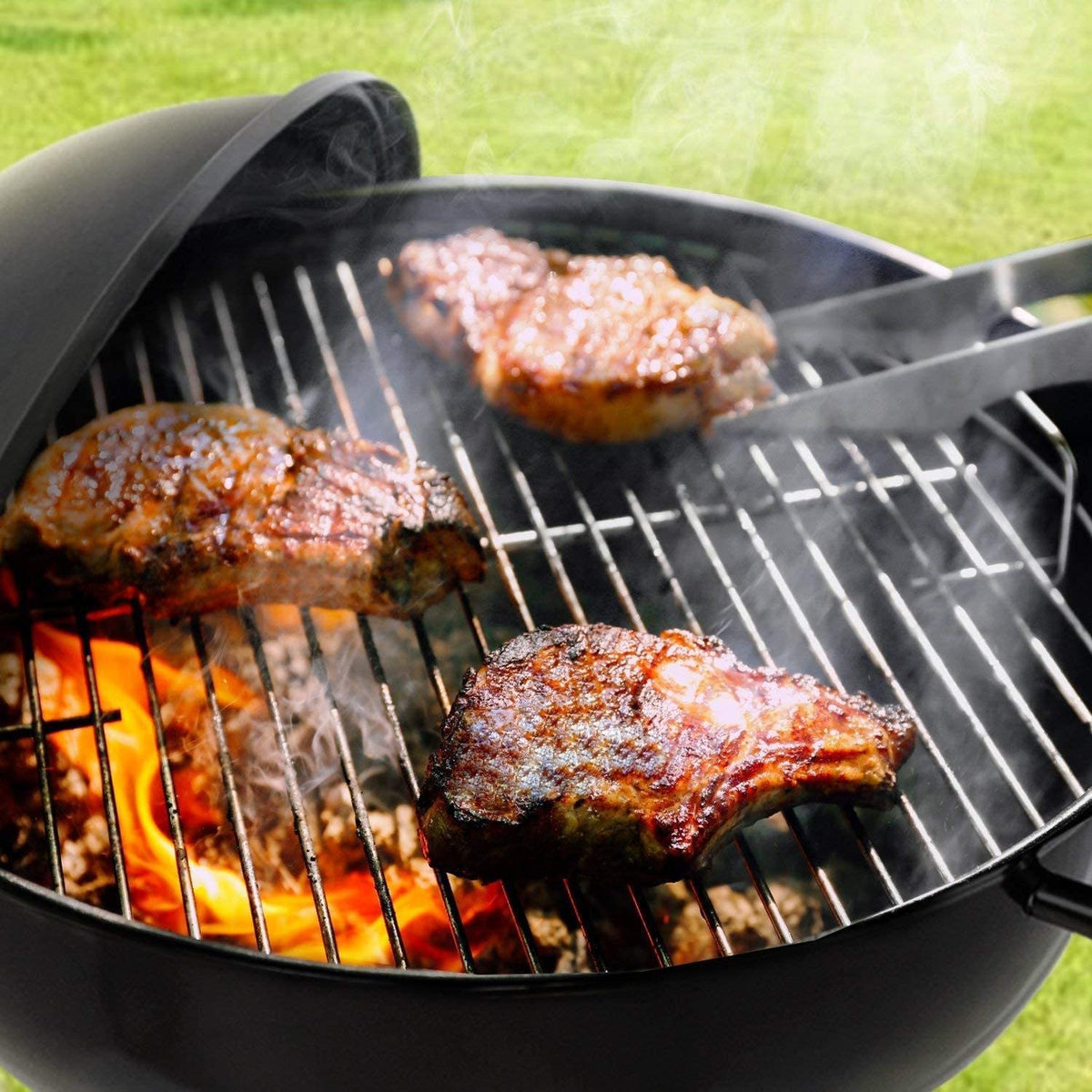 Kettle Charcoal BBQ Grill with Wheels & Lid 45 × 45 × 100 cm