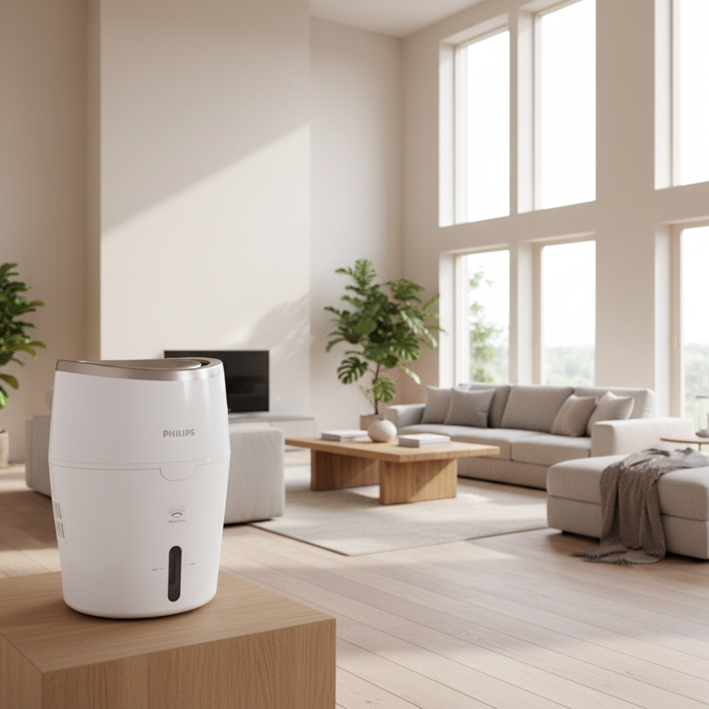 Philips 2000 Series CX2120/01 compact ceramic heater with ultra-quiet operation, touch controls, portable design, and rapid 1500W heating for small spaces.
