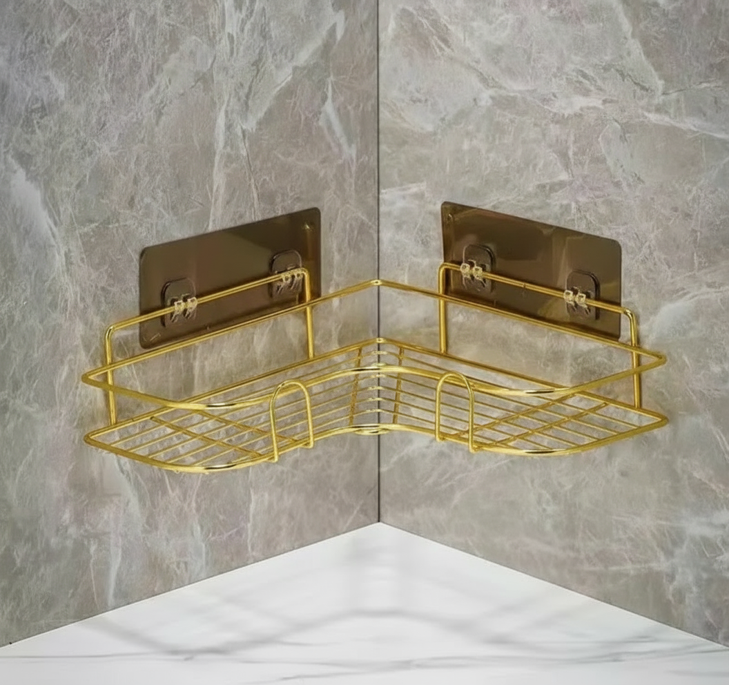 Gold Bathroom Shelf