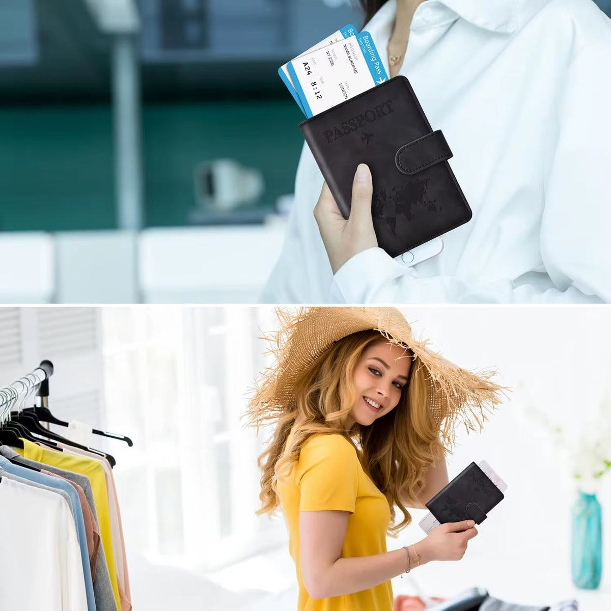 Travel Passport Holder with RFID Protection