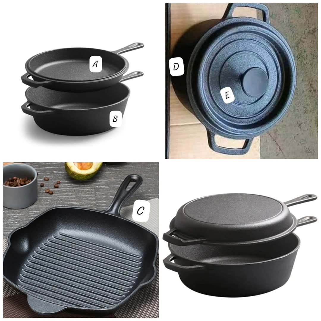 Cast iron cookware set