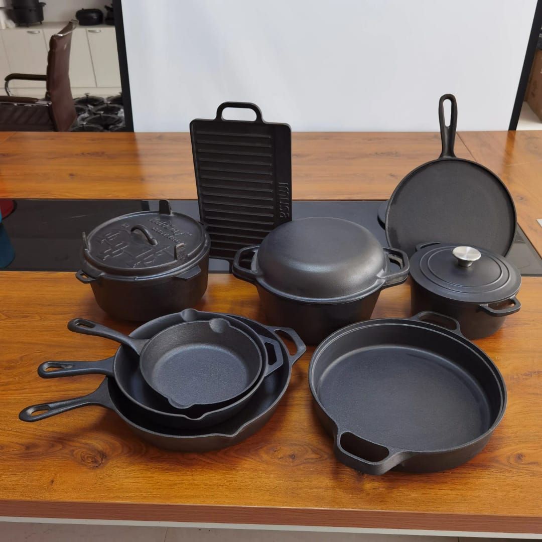 Raw Cast Iron Cookware Set