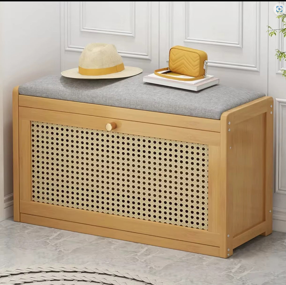 Entryway Wooden Stool Bench Shoe Rack