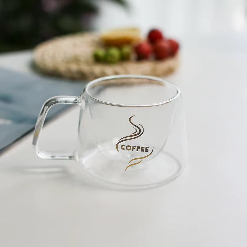 Borosilicate Double Wall Glass Cup 2Pcs