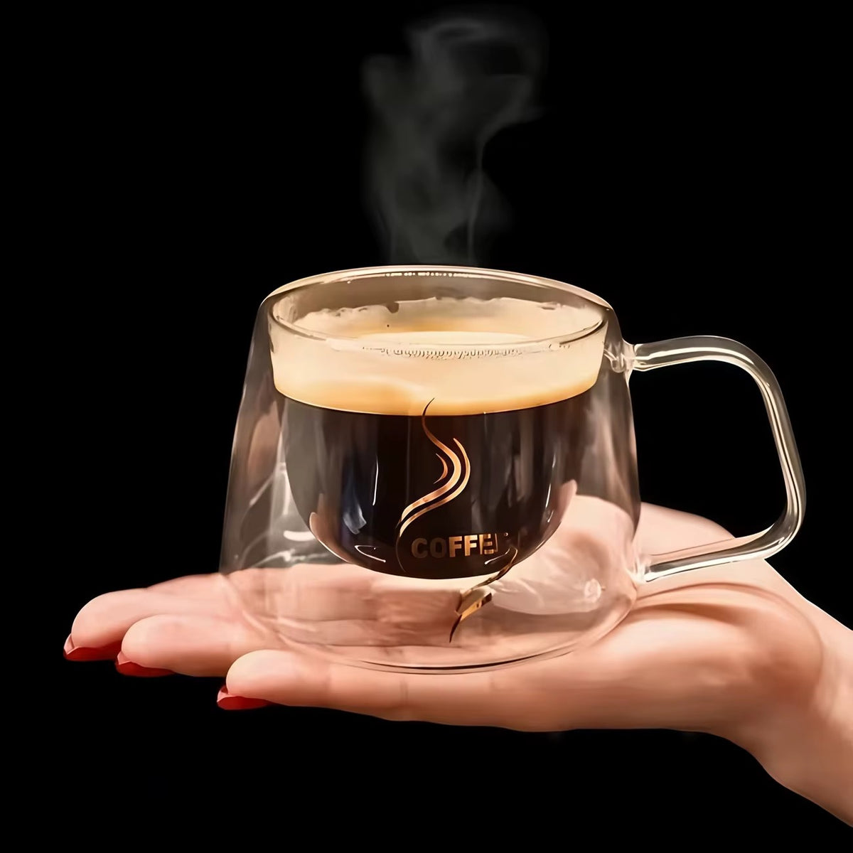 Borosilicate Double Wall Glass Cup 2Pcs
