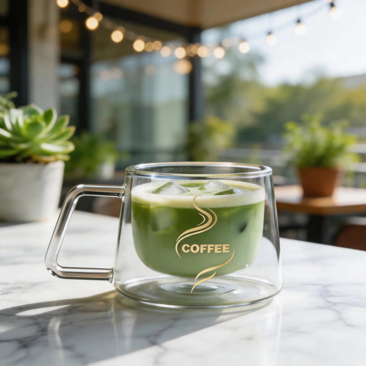 Borosilicate Double Wall Glass Cup 2Pcs