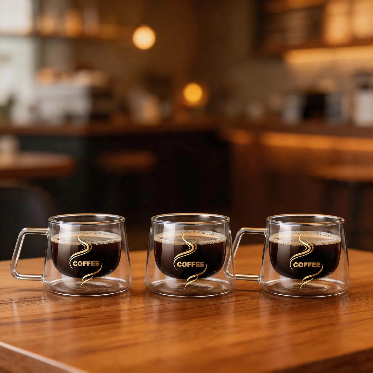 Borosilicate Double Wall Glass Cup 2Pcs