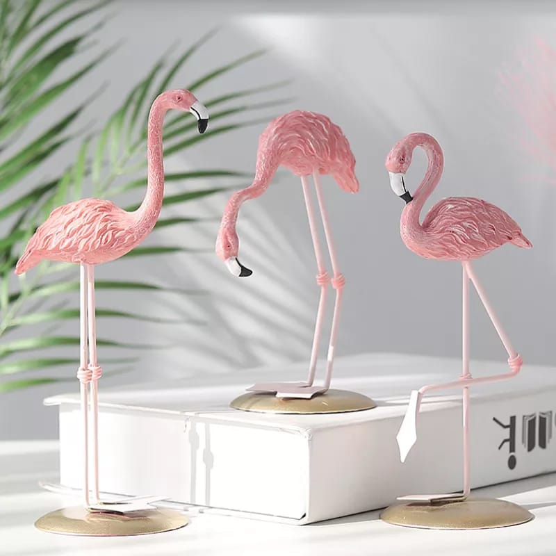 3pcs Flamingo Ornament Set
