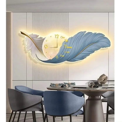 Feather wall clock