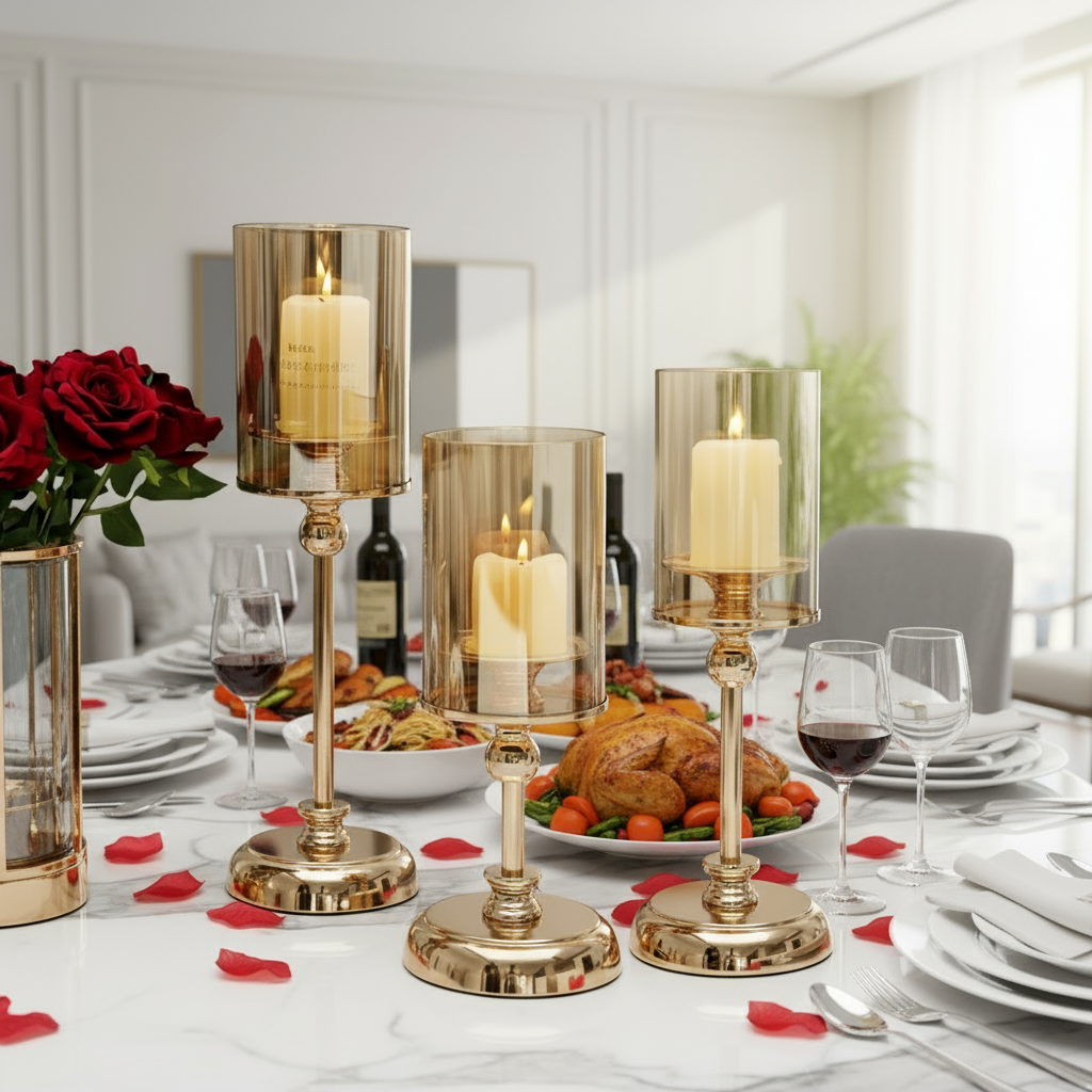 Gemelli Collection elegant candle holders for home décor and events