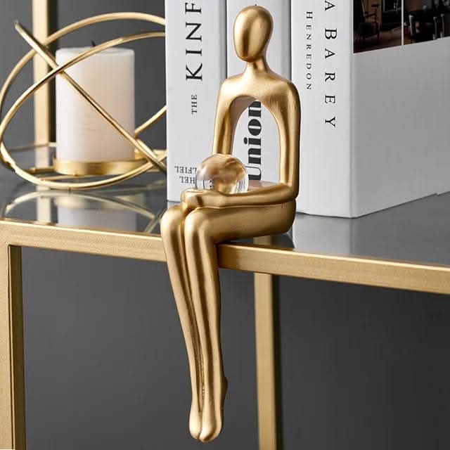 Resin Abstract Thinker Decor
