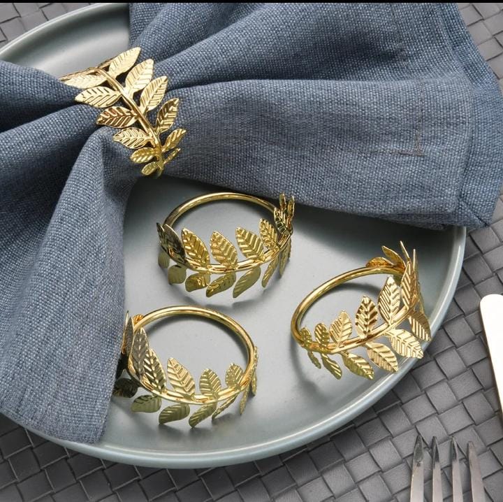 6pcs Gold Napkin Rings
