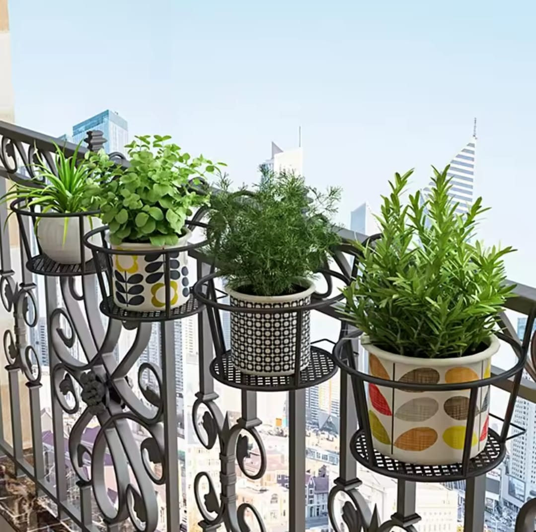 over the balcony flower pot holder