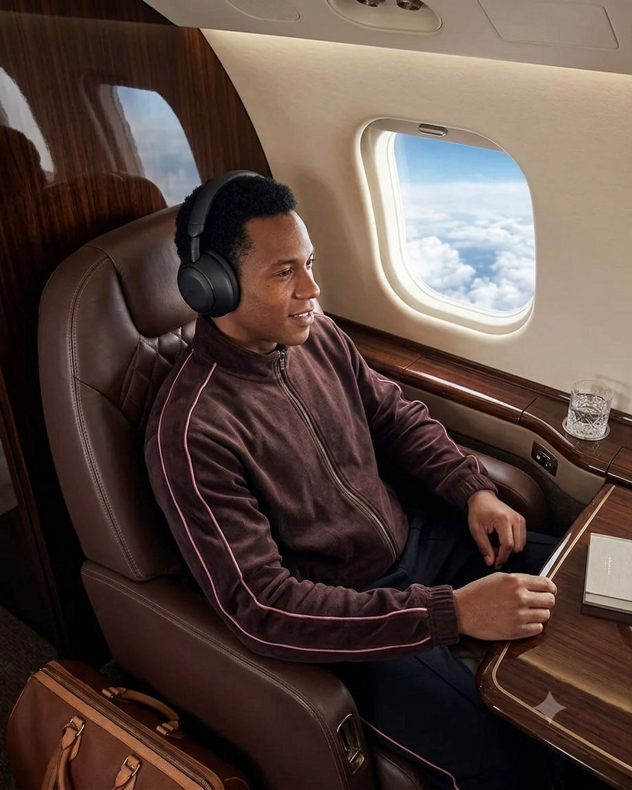 Black Anker Soundcore Space 2 wireless over-ear headphones with active noise cancelling, foldable design, Hi-Res LDAC audio, and long battery life.