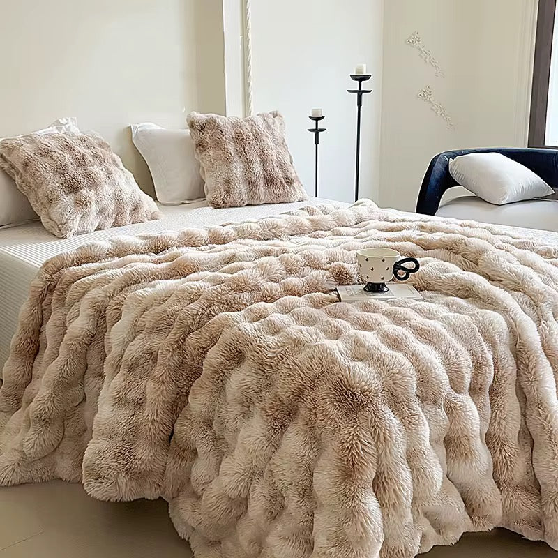 Bubble Winter Throw Blanket