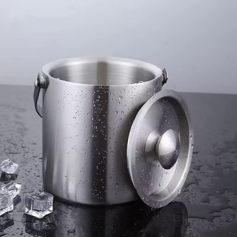 1.5L Stainless Steel Ice Bucket with Lid